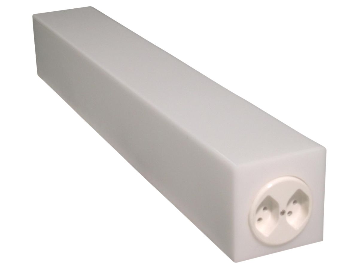 Spiegelleuchte Karch 2×40W L=400mm opal, mit Steckdose