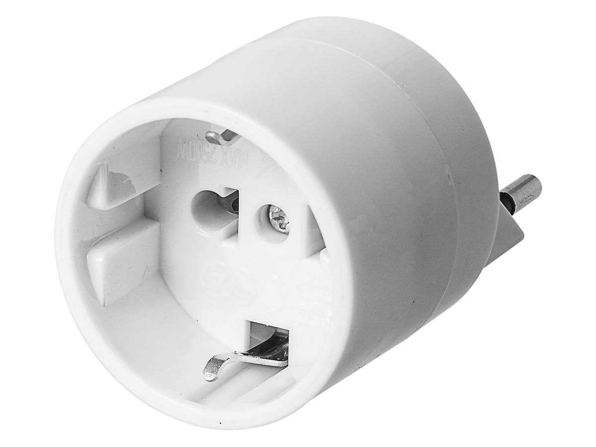 Adapter Steffen Europa Kupplung Stecker T12/13 10A mit Sicherung