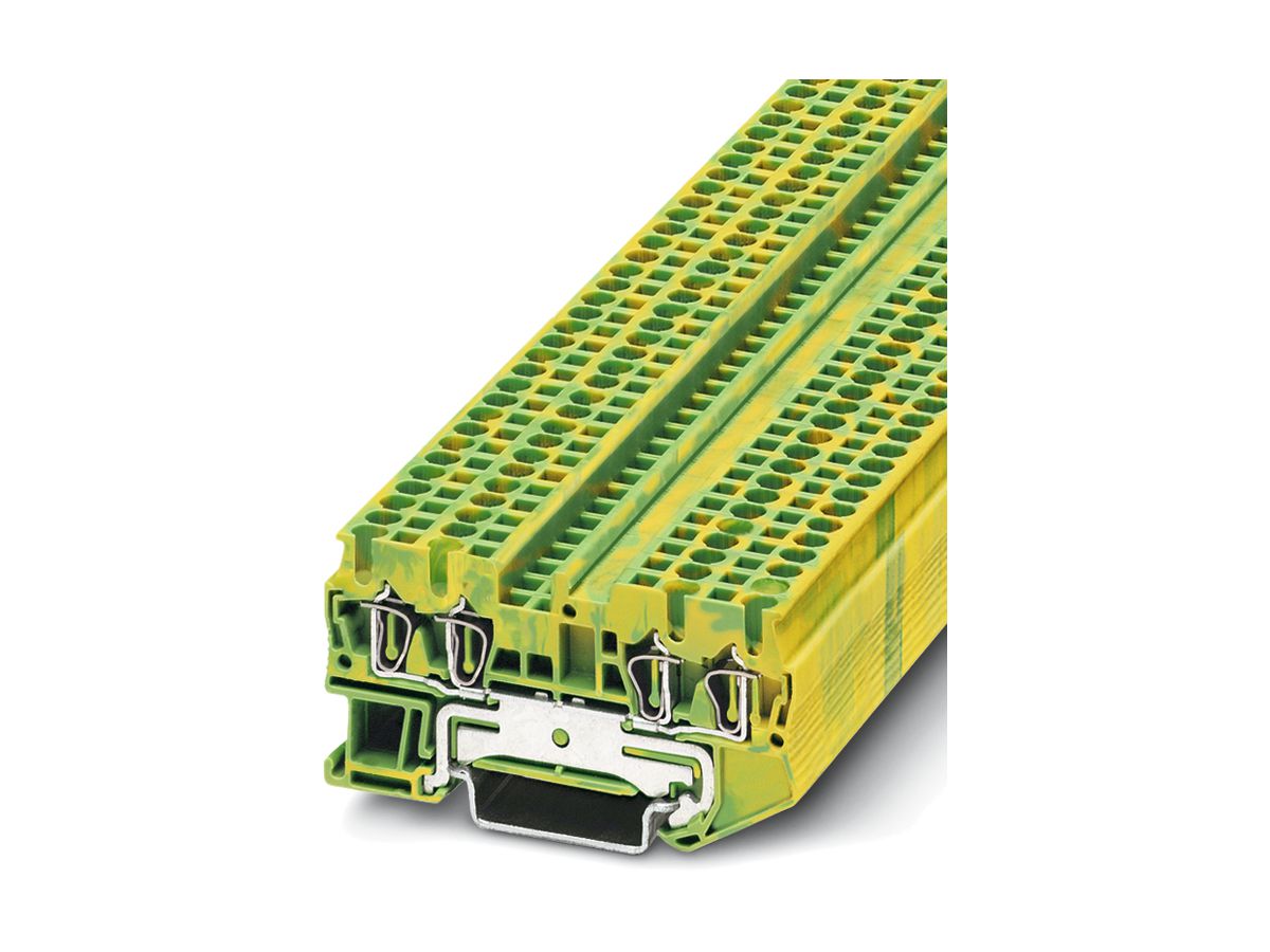 Zugfederklemme 0.08…4mm² QUATTRO grün-gelb