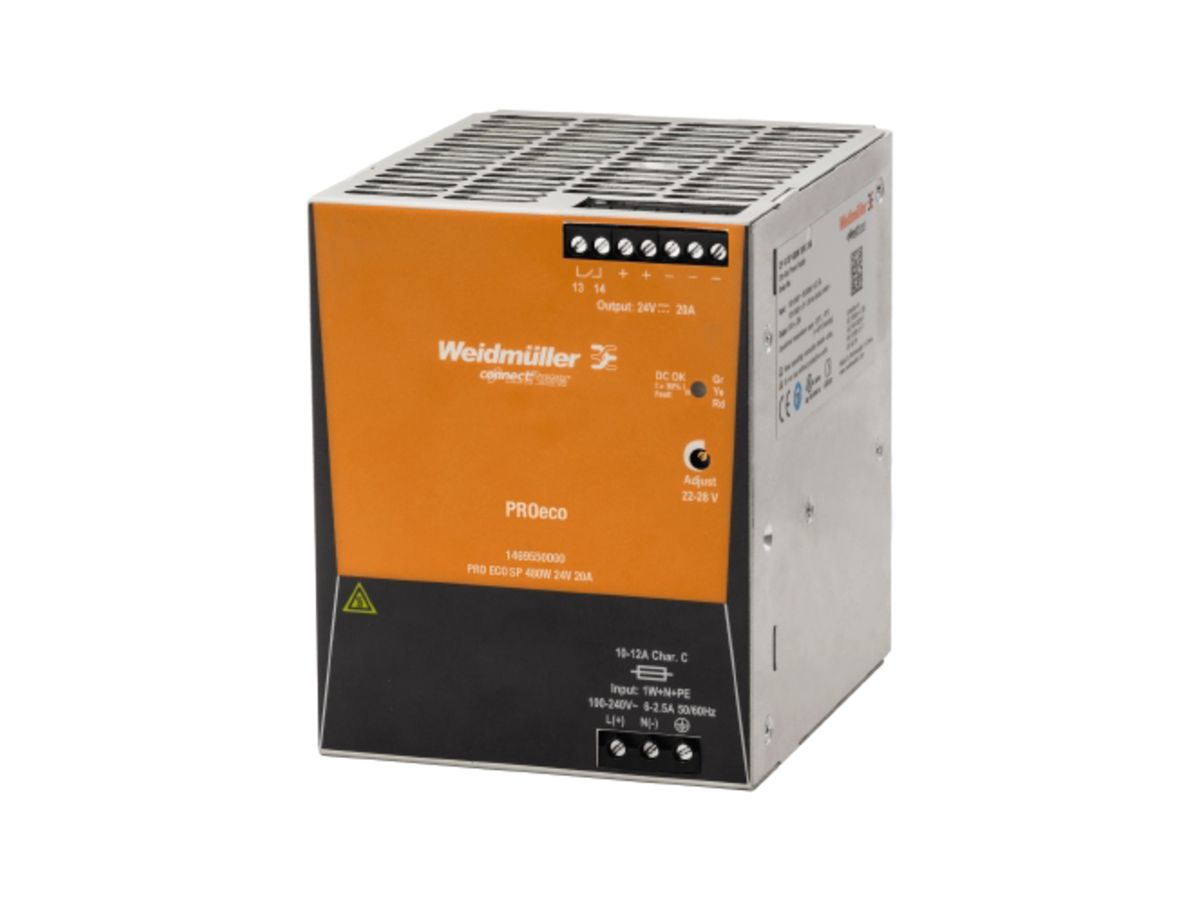 Schaltnetzgerät Weidmüller Connect Power PRO ECO3 480W 24V 20A