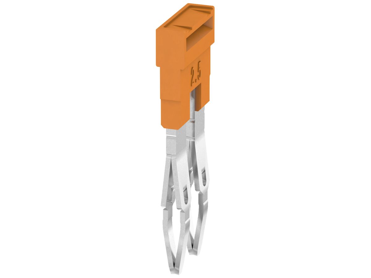 Querverbinder 2 Klemmen 24A 400V 5.1mm isoliert orange