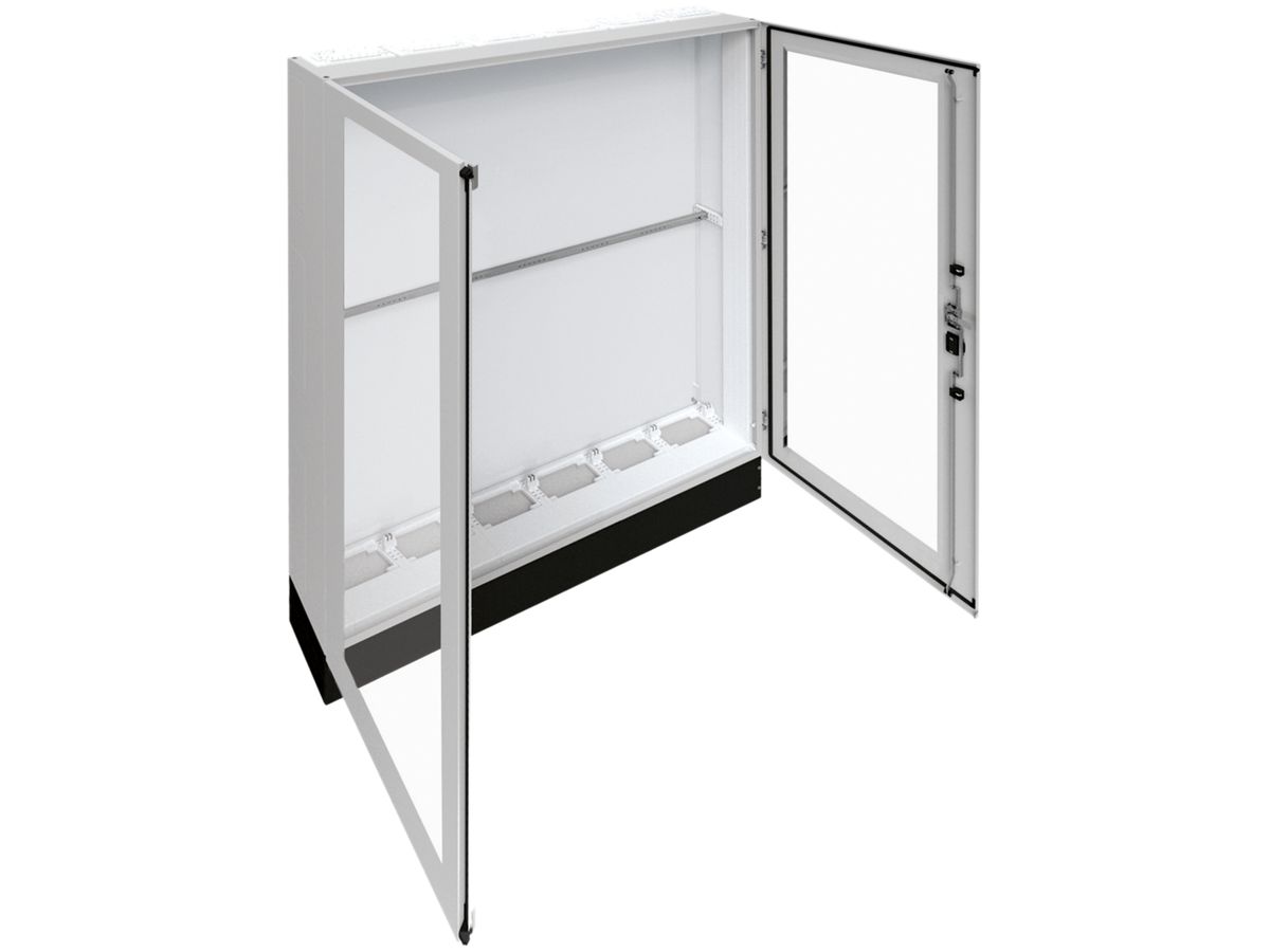 Schrank Hager univers SKII 1850×1550×275mm mit Sockel 200mm+Tür transparent IP55
