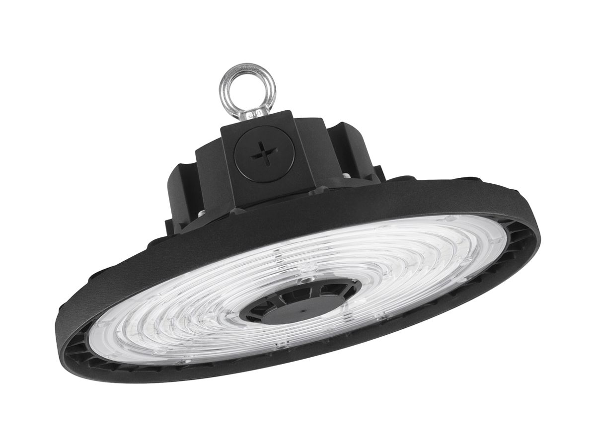 LED-Hallenstrahler LEDVANCE HIGH BAY 75W 13200lm 865 IP66 110° DALI Ø280 schwarz
