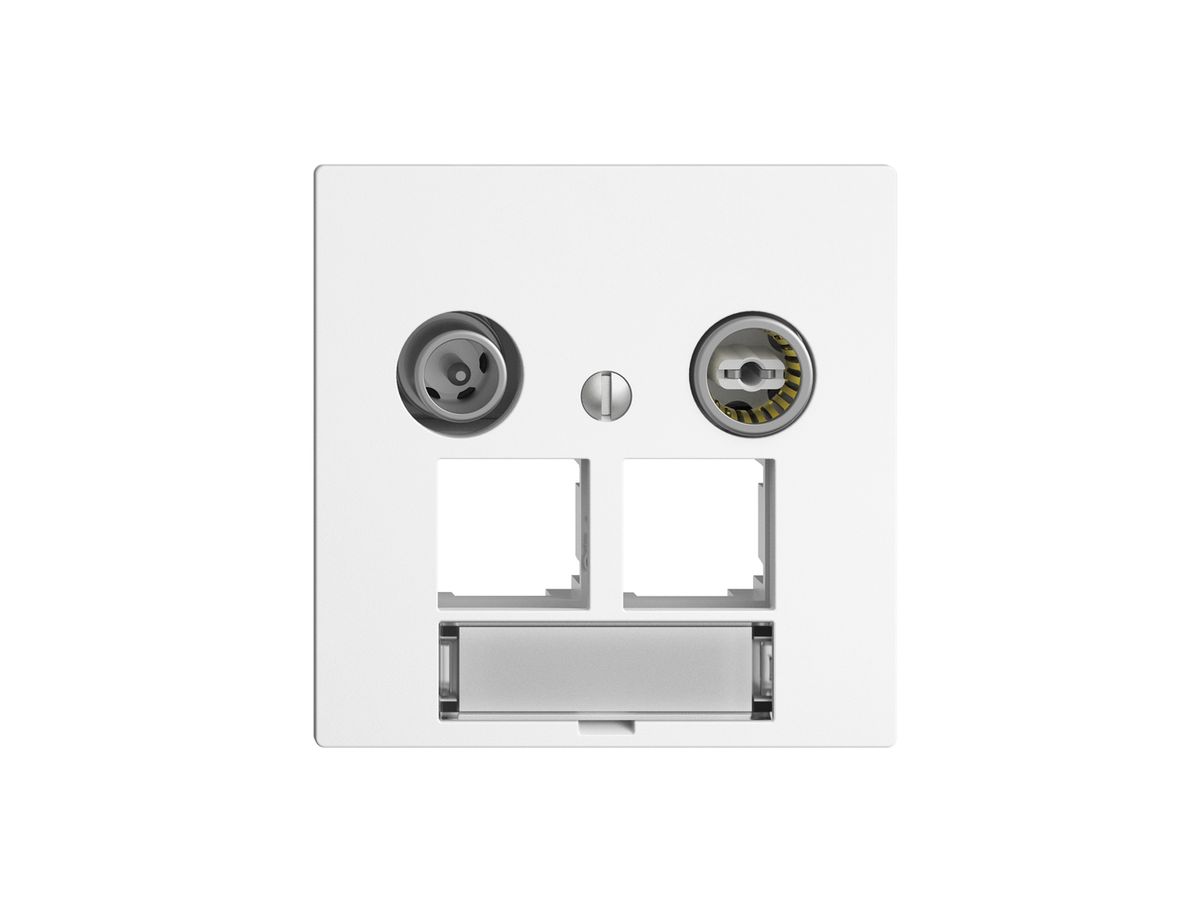 Multimediadose EDIZIOdue F EASYNET 11dB, f.2×RJ45 S-One, weiss