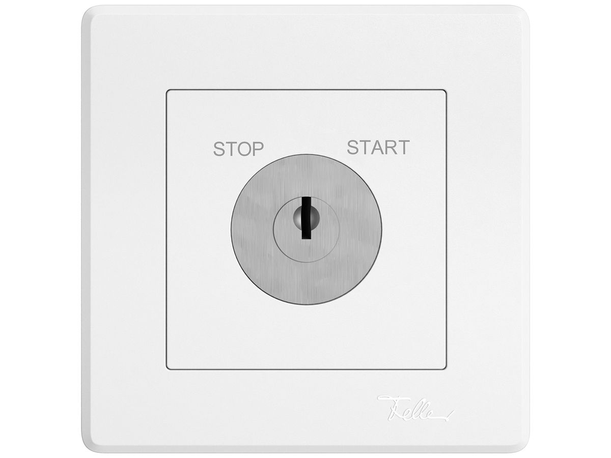 UP-Schlüsselschalter EDIZIO.liv m.1007F/5000 g.Kont.1P STOP-START T=57mm ws