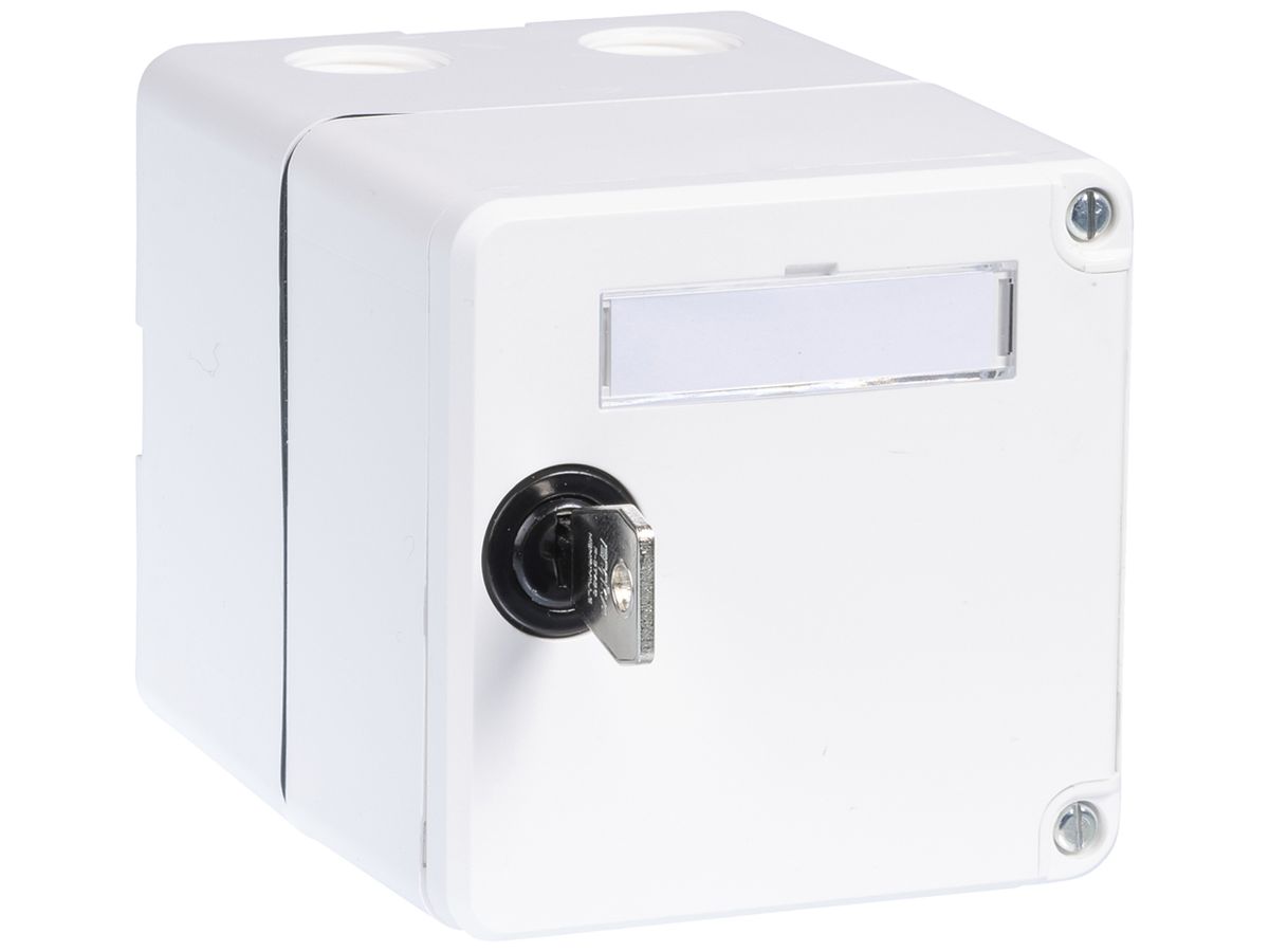 AP-Montageset R&M gerade für 2×RJ45 Kat.6A 87×87mm weiss