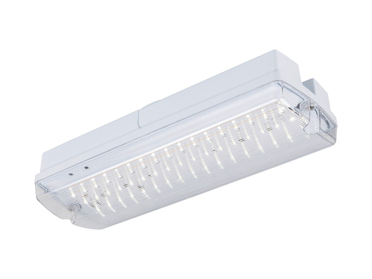 LED-Sicherheitsleuchte SLV P-LIGHT IP65 6W 90lm 6000K bat 3h ST 352×117mm weiss