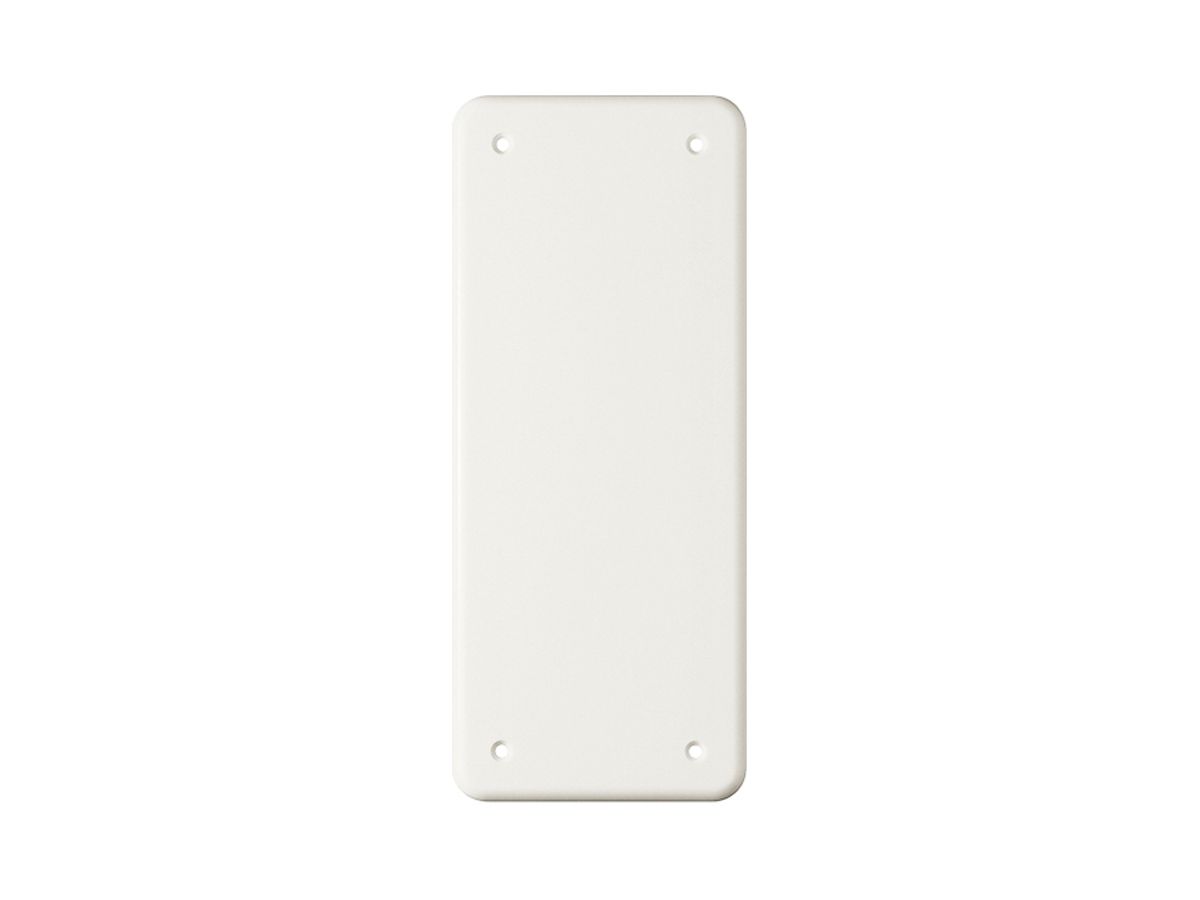 Abdeckplatte Feller, 3×1, ohne Bohrung, weiss