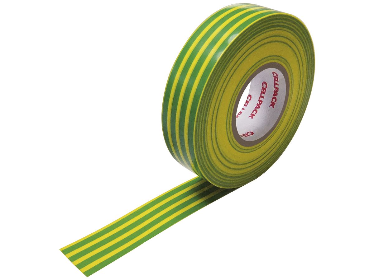Isolierband Cellpack N°128 PVC B=19mm L=25m grün-gelb