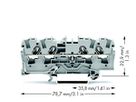 Durchgangsklemme WAGO TOPJOB-S 4mm² 4L grau Serie 2004