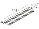 LED-Spot SLV SIGHT EVO 25W 3250lm 3000K WB DALI AD3PH 574×117×40mm sz