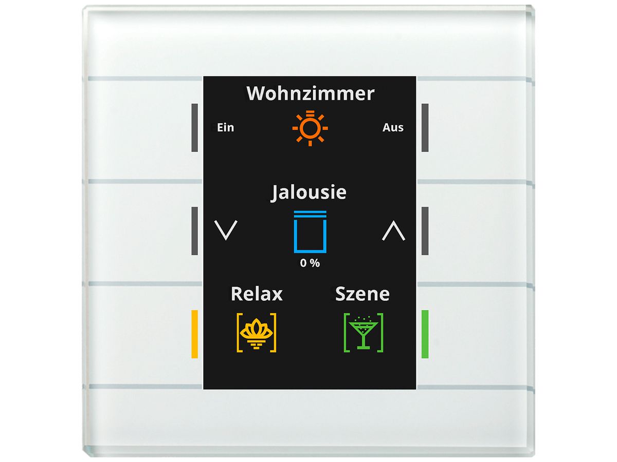 UP-Bediengerät KNX MDT BE-GT20W.02 6T/6B Display Glas weiss