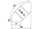 Deckel BET RBD W zu Bogen verstellbar 100mm Edelstahl A2 blank