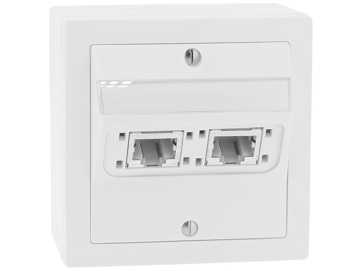 AP-Anschlussdose SIDUS 2×RJ45 weiss