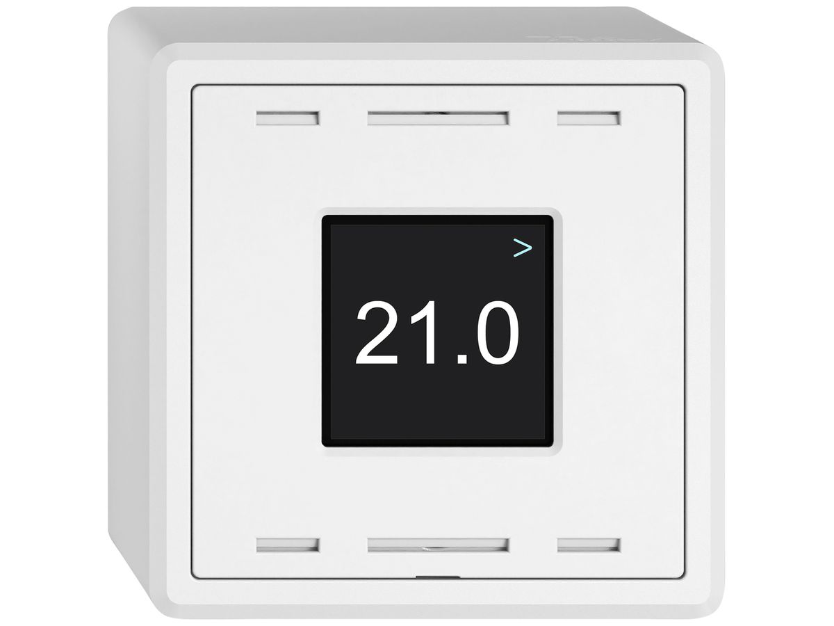 AP-Raumtemperatursensor EDIZIO.liv Wiser SNAPFIX® 230V 5…30°C weiss