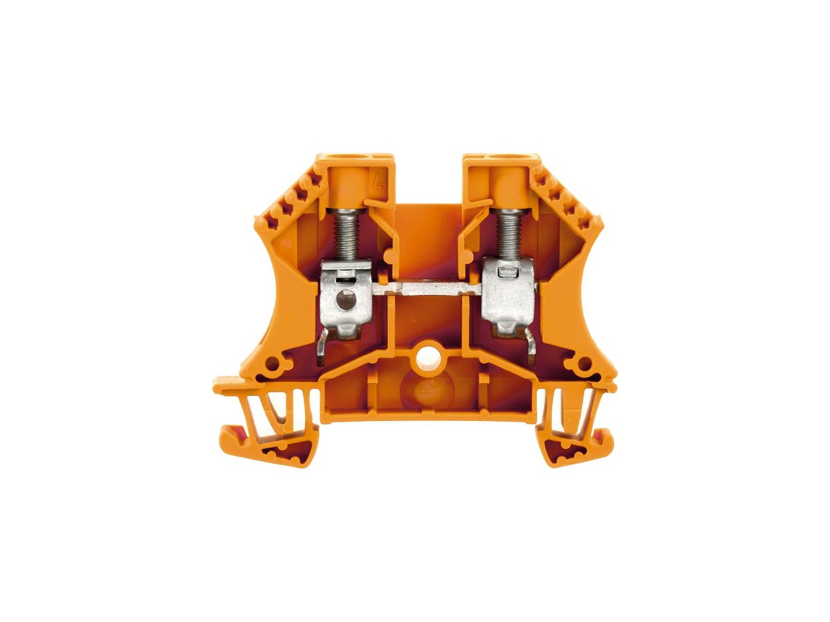 Durchgangs-Reihenklemme Weidmüller WDU Schraubanschluss 10mm² TS35 orange