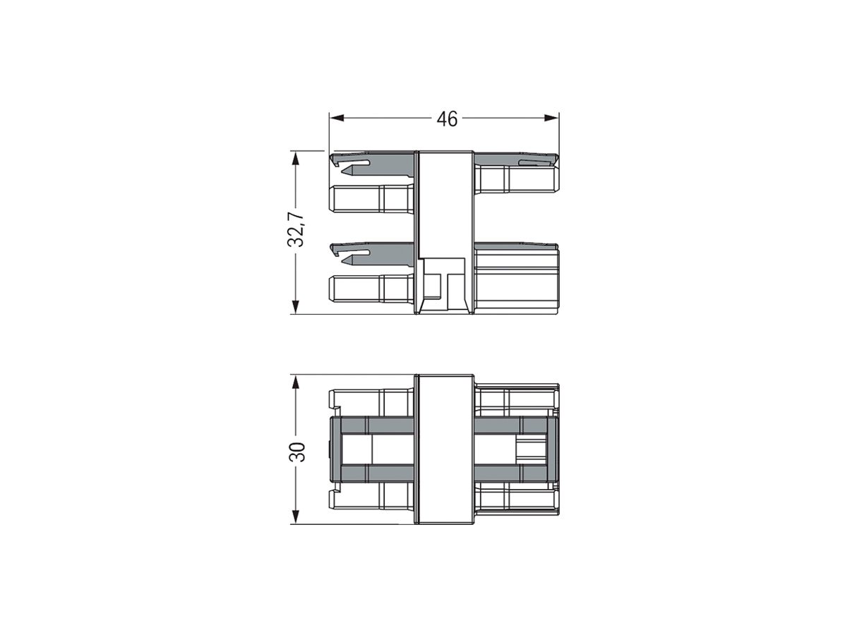 Verteilerblock WINSTA MIDI 770 3L 1 Stecker/3 Buchsen Cod.P rot