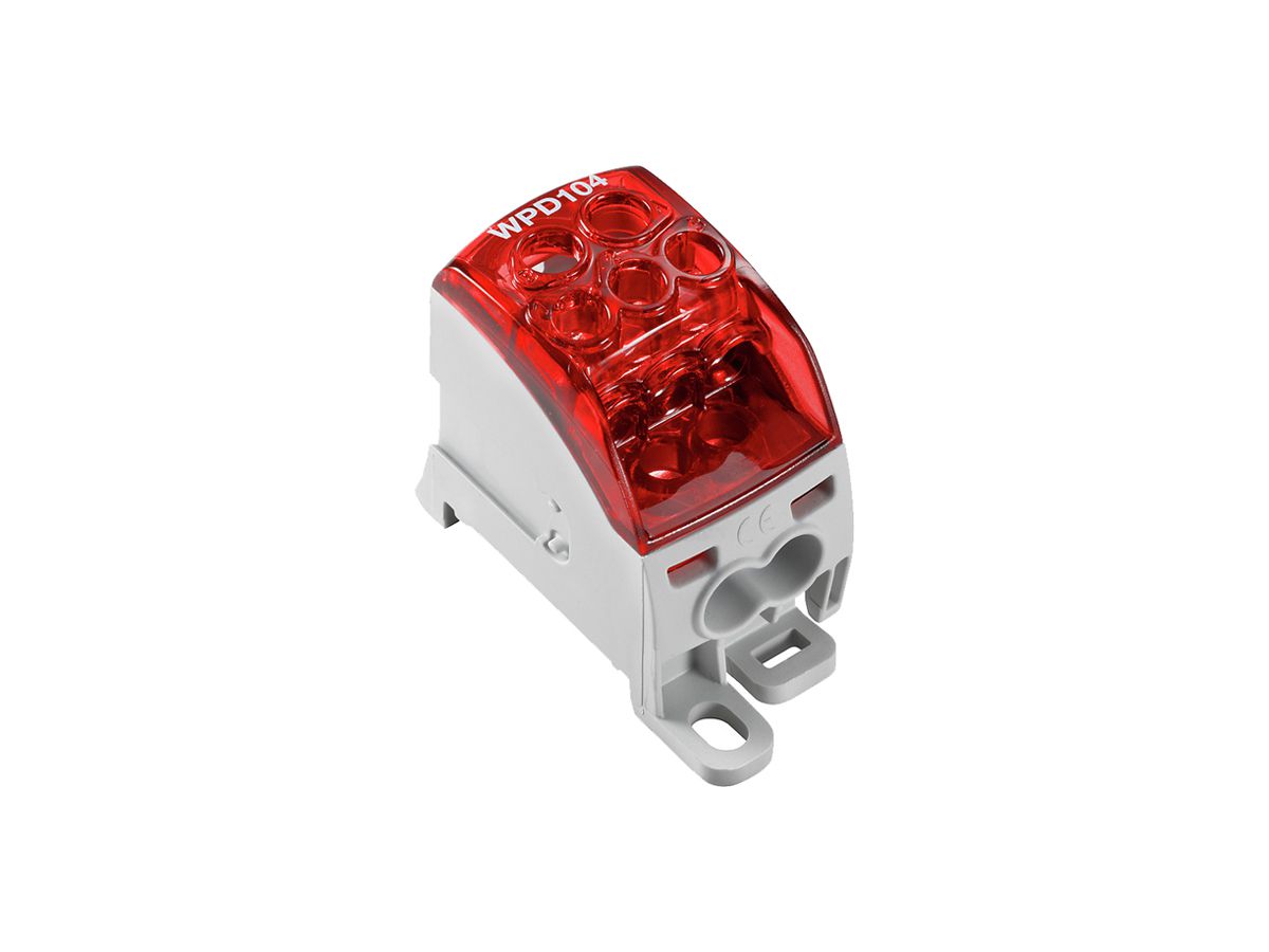 Verteilerblock WM WPD 104 1P 164A 2×Eing 5×Ausg 1.5…16mm² 1.5…25mm²