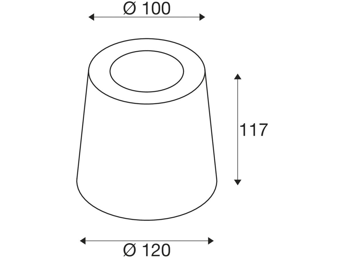 AP-LED-Bodenleuchte SLV CONCRETO GU10 10W IP65 Ø120×117mm grau