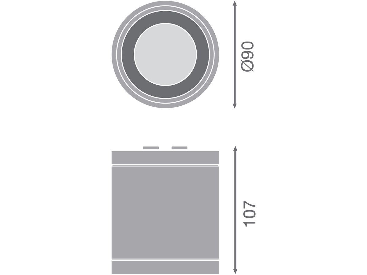 AP-LED-Downlight LEDVANCE DL SURFACE 90 15W 1575lm 3000K IP65 60° weiss