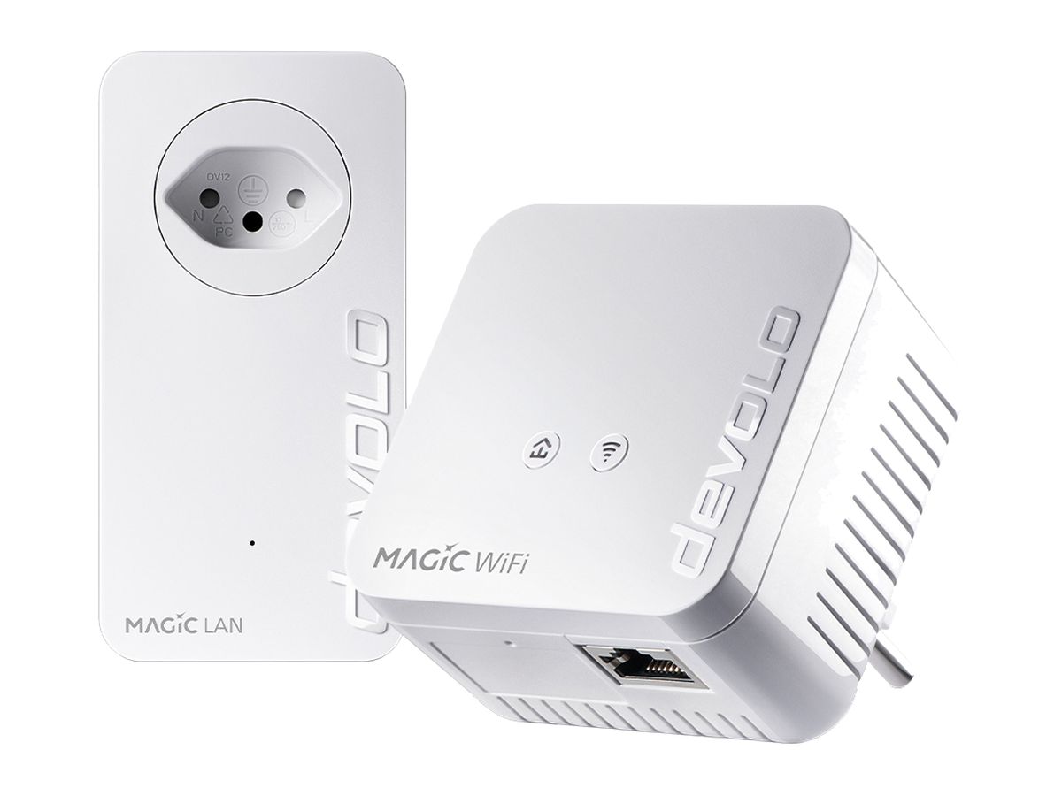 Powerline-Adapter-Set devolo Magic 1 WiFi mini Starter Kit 3×RJ45 GbE