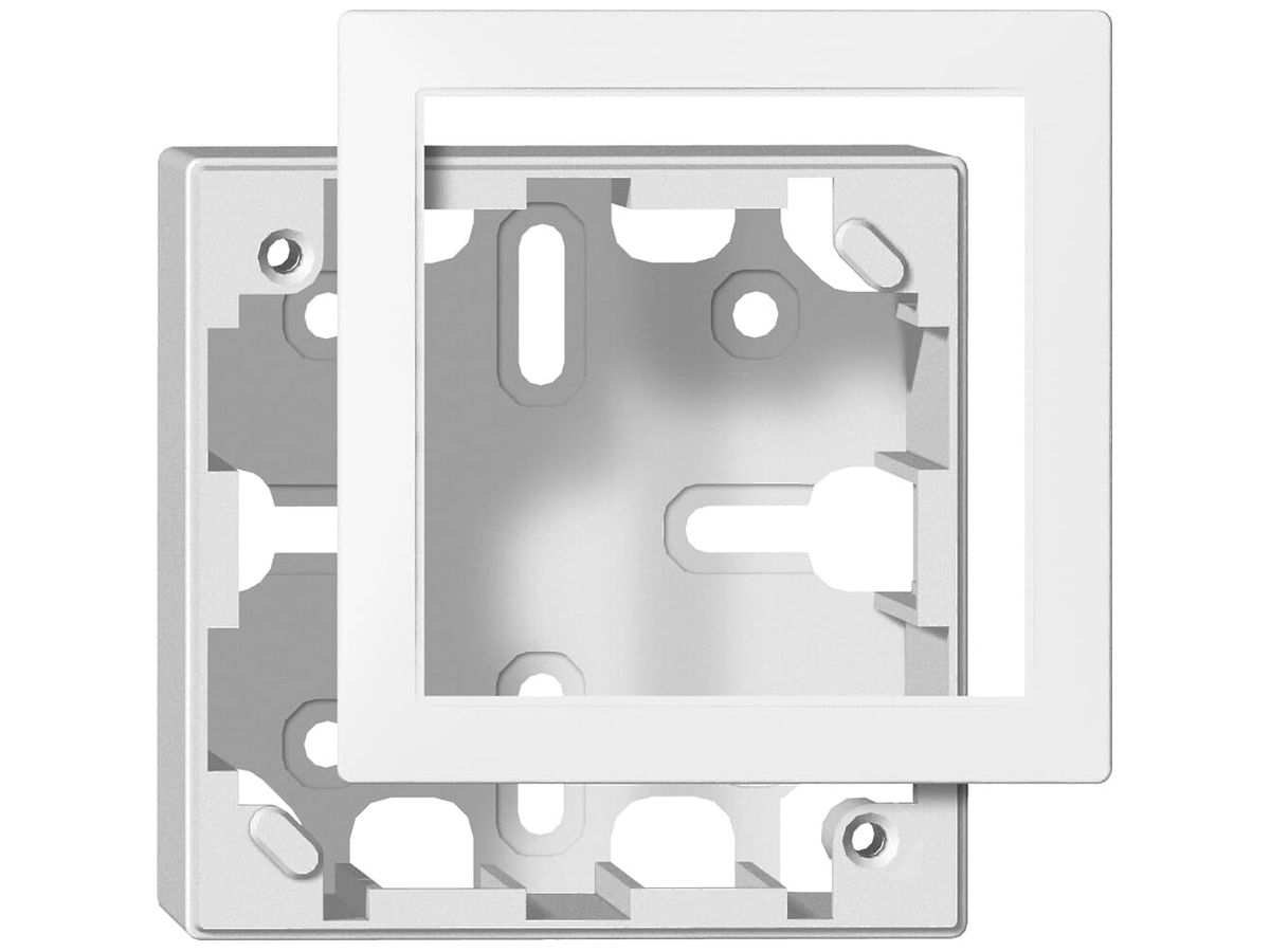 AP-Gehäuse SIDUS 75×75mm weiss mit Blindplatte