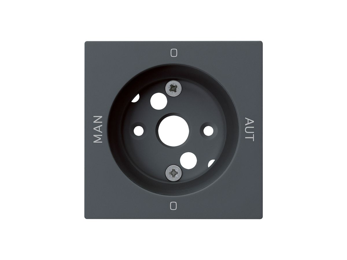 Frontplatte kallysto 0-Man-0-Aut. 60×60mm für Drehschalter S2 anthrazit