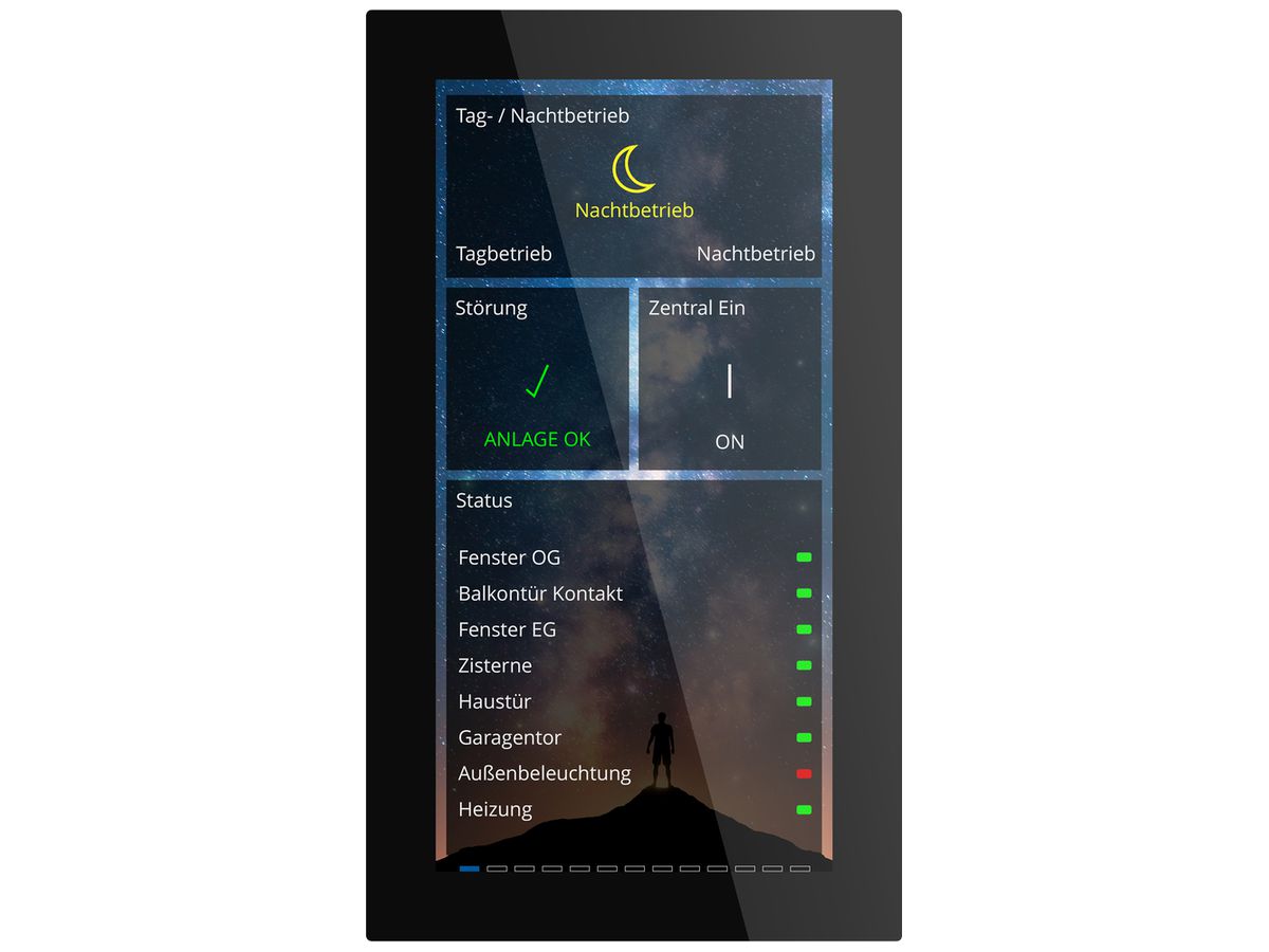 UP-Touchpanel KNX MDT BE-GTSP6TS.01S 6" Lautsprecher Glas schwarz