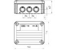 Kabelabzweigkasten T100 Bettermann reinweiss, halogenfrei IP55-IP66