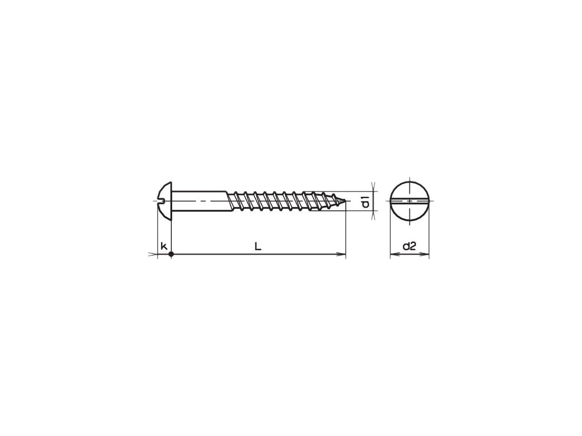 Halbrundkopf-Holzschraube 4×30mm verzinkt