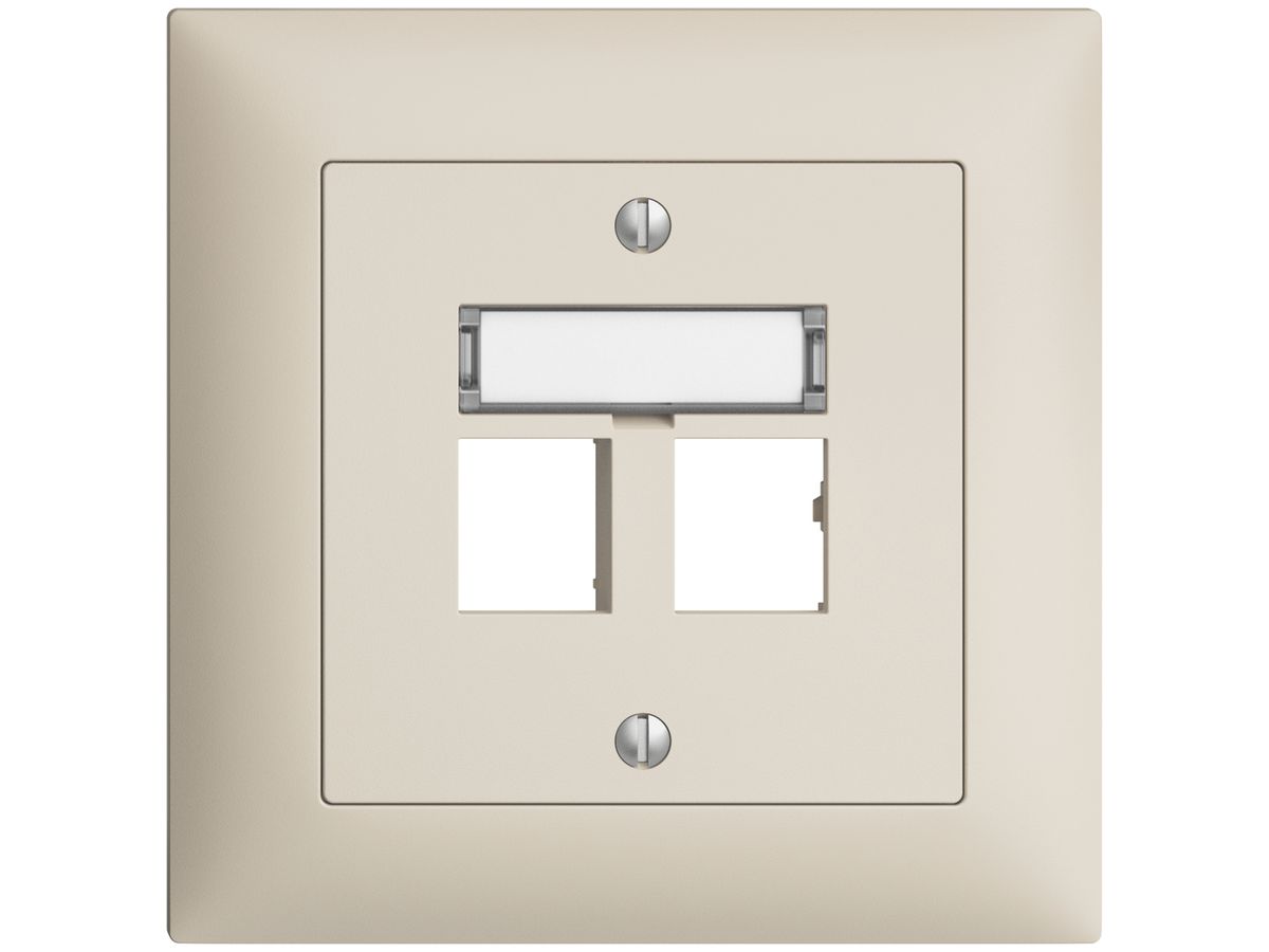 UP-Montageset EDIZIOdue Geradeauslass, für 2×RJ45 freenet, crema