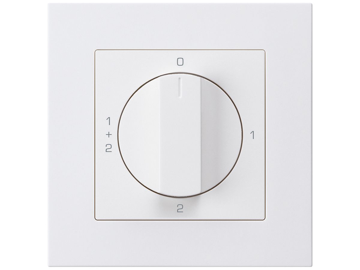 UP-Drehschalter kallysto.pro 1/1L weiss mit Drehgriff
