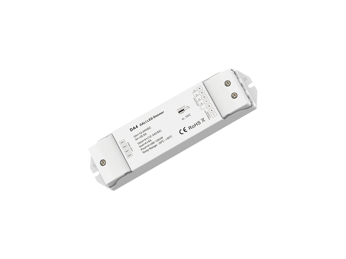 Dimmer DOTLUX IP20 12…24V DALI 480W 4×5A