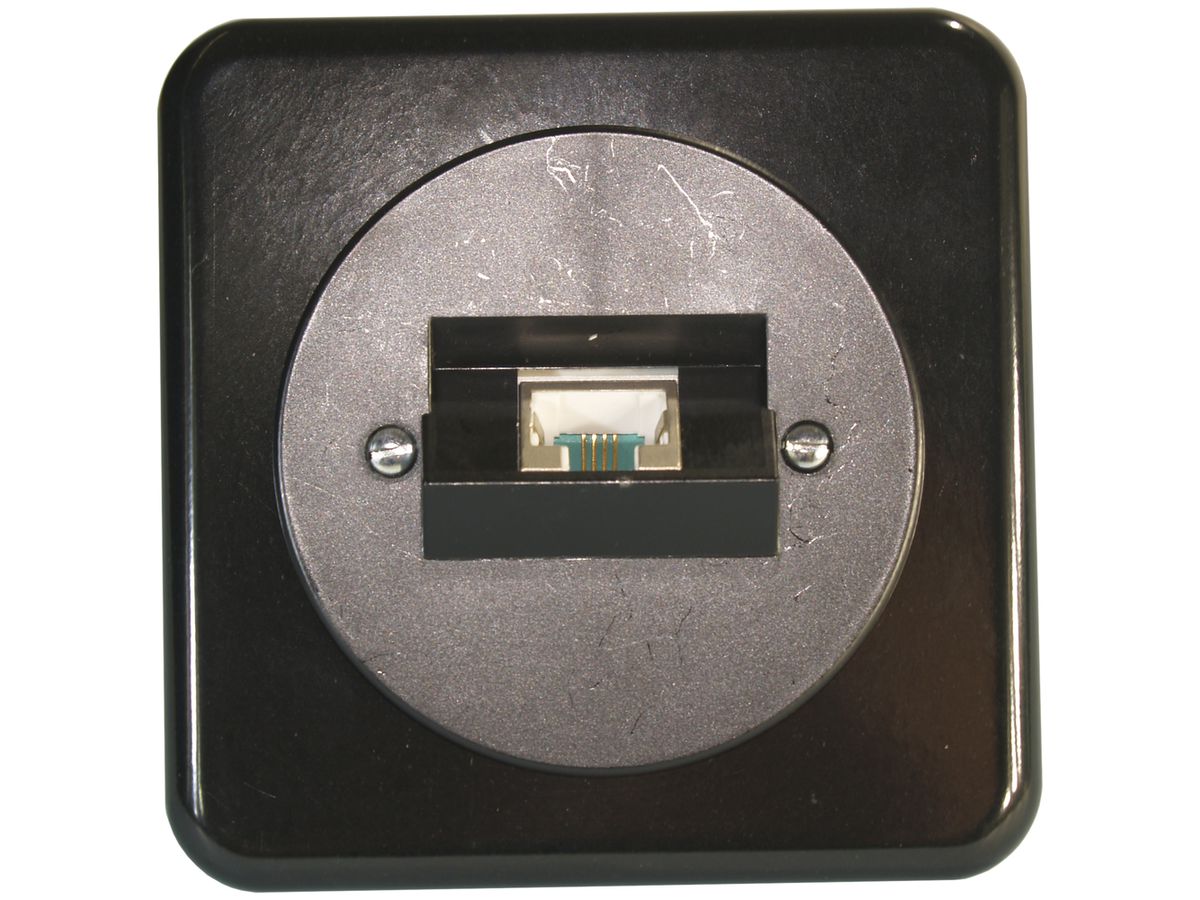 UP-Dose 1×RJ45/s 4P ITplus schwarz PMI 58mm
