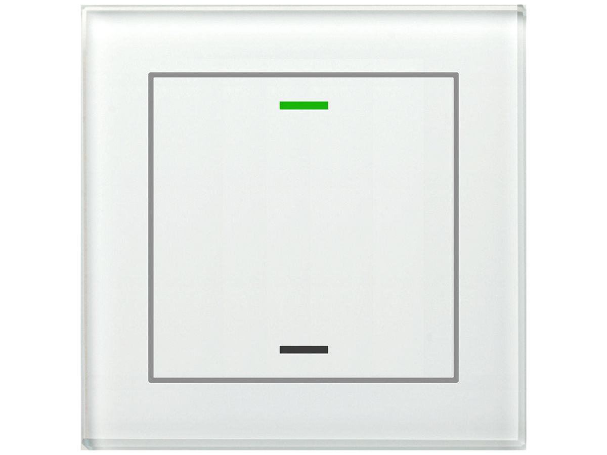 UP-Taster KNX RGBW MDT BE-GTL1TW.01 1T/2B Temp.Glas weiss "neutral"