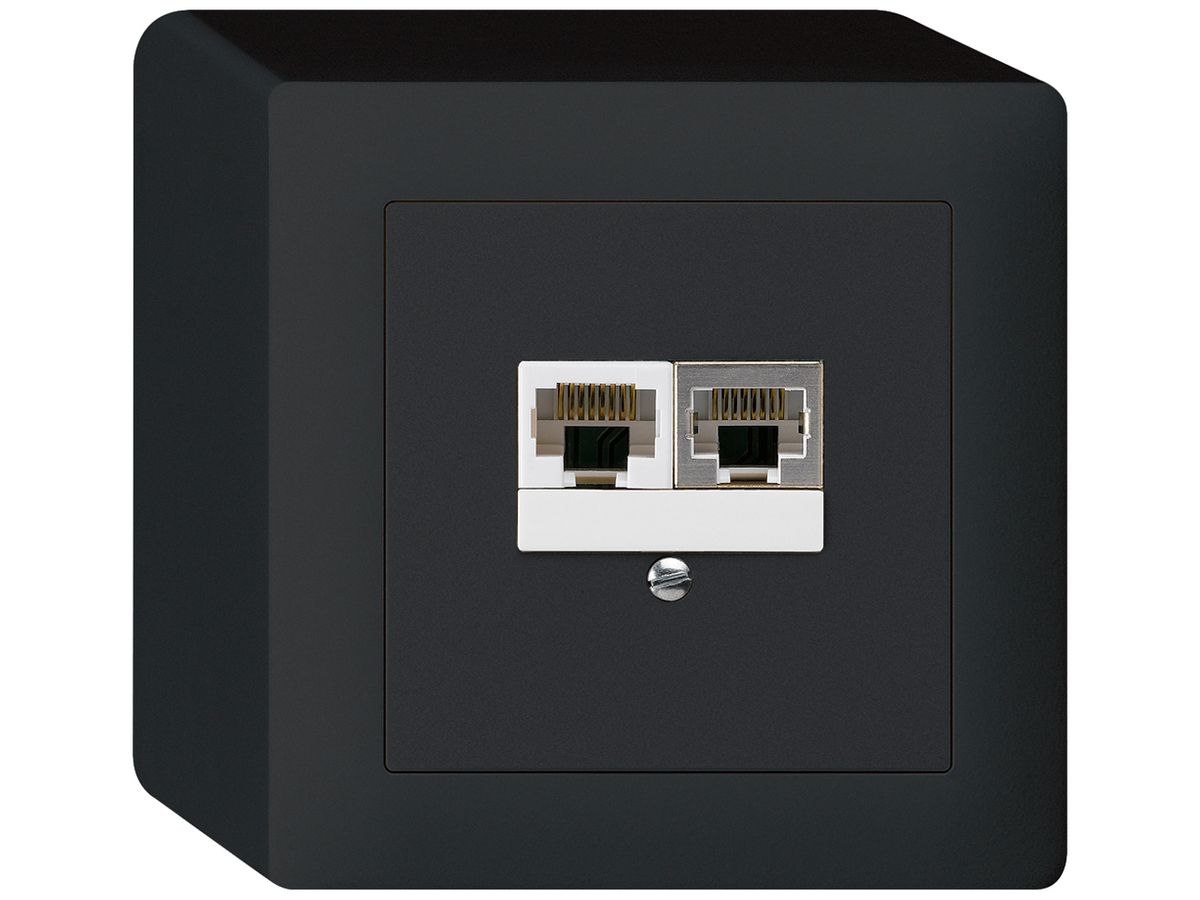 AP-Dose kallysto 2×RJ45s+u getrennt schwarz