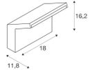 LED-Wandleuchte SLV ORDI 10W 700lm 822 IP65 DIM 118×180×162mm schwarz