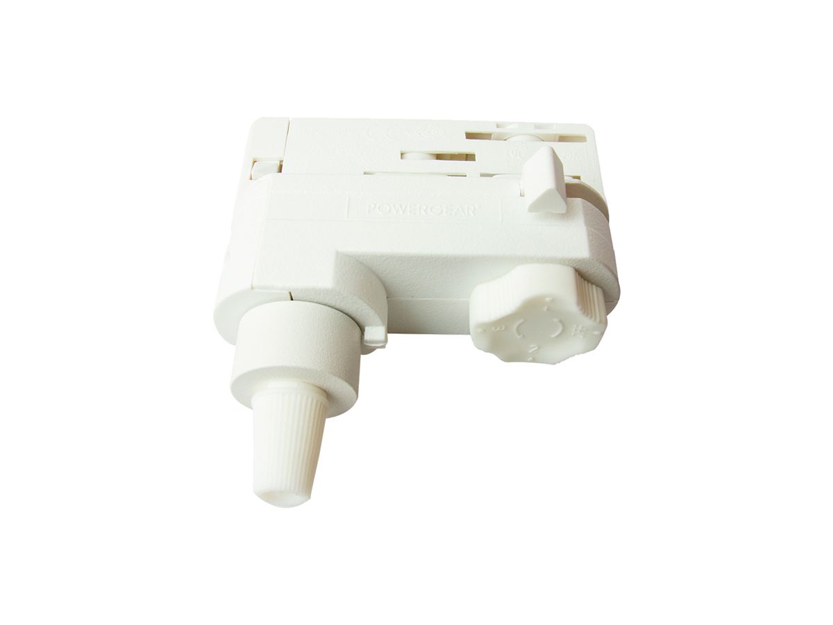 Adapter DOTLUX dreiphasig für Pendelleuchten mit Kabelzugentlastung weiss