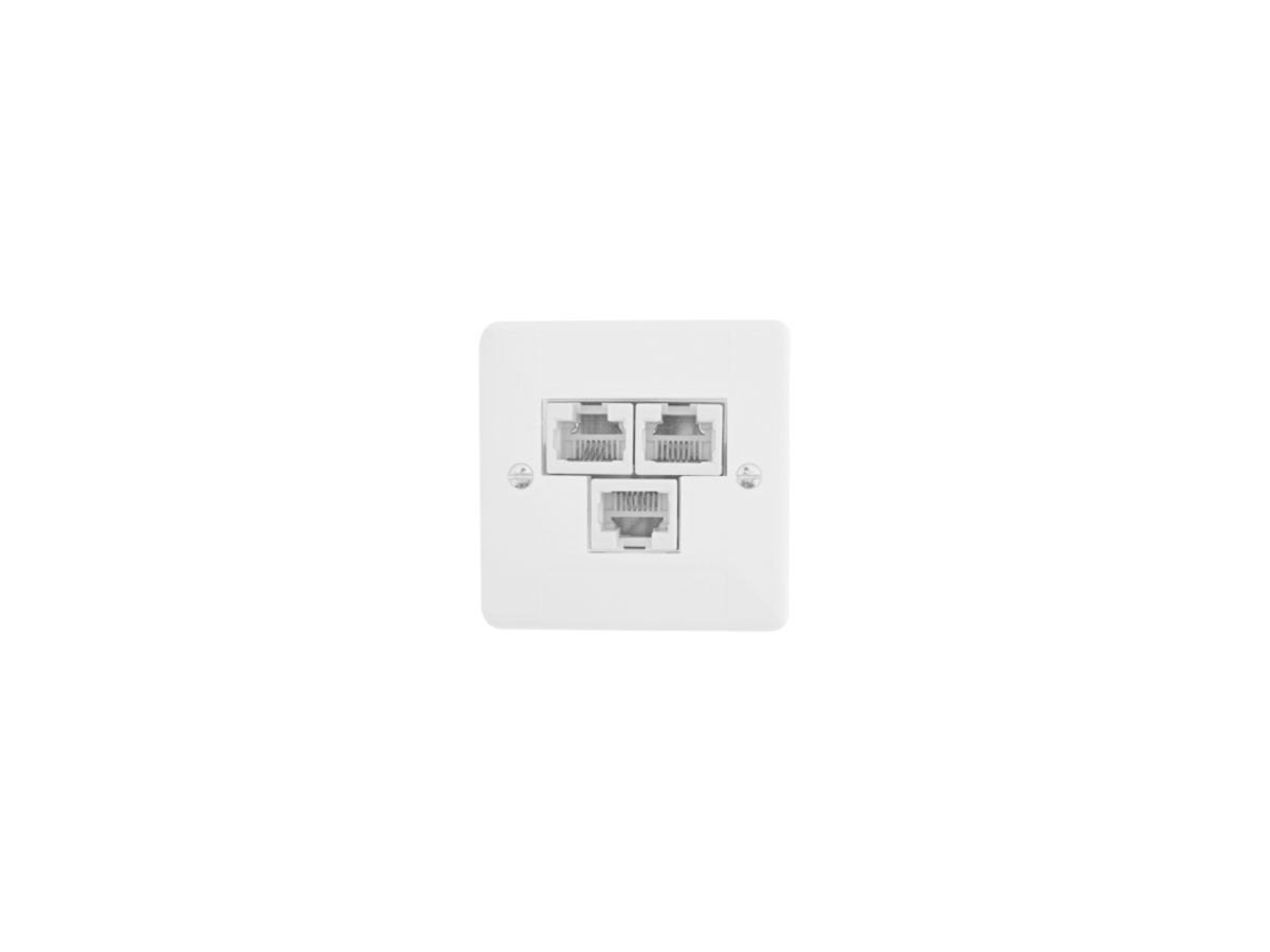 AP-Anschlussdose X 3×RJ45 getrennt weiss