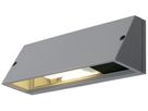 Wandleuchte SLV PEMA SQUARE, E27 15W IP65 silbergrau