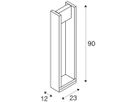 LED-Pollerleuchte SLV QUAD POLE 90 18W 3000K 1550lm IP65 anthrazit