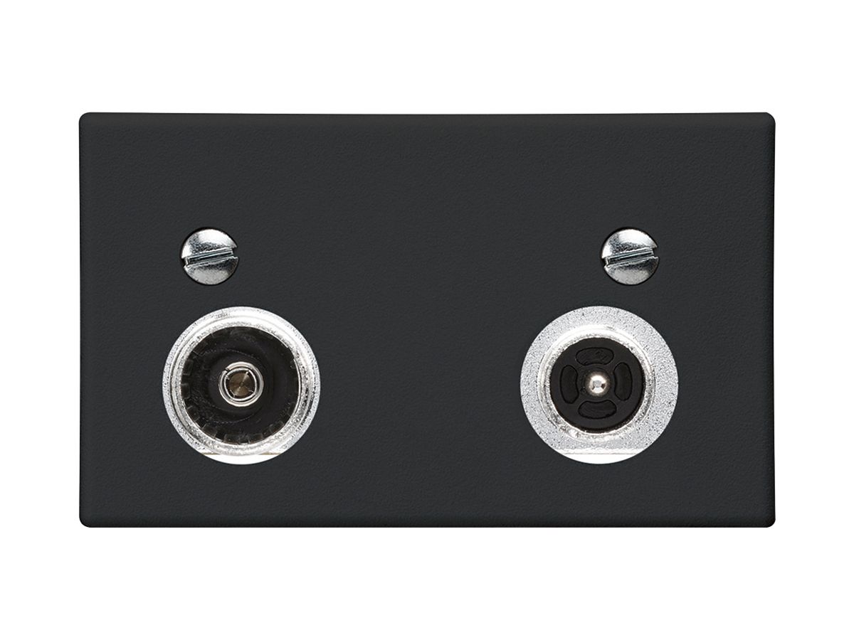 FLF-Antennendose Hager R-TV 23dB 2GHz schwarz