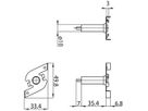 Montageklammer Sylvania OneTrack Stahl 49.8mm×33.4mm×49.2mm schwarz
