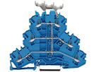 Dreistockkl.WAGO TOPJOB-S 2.5² 6 N blau, mit Beschr.-Träger