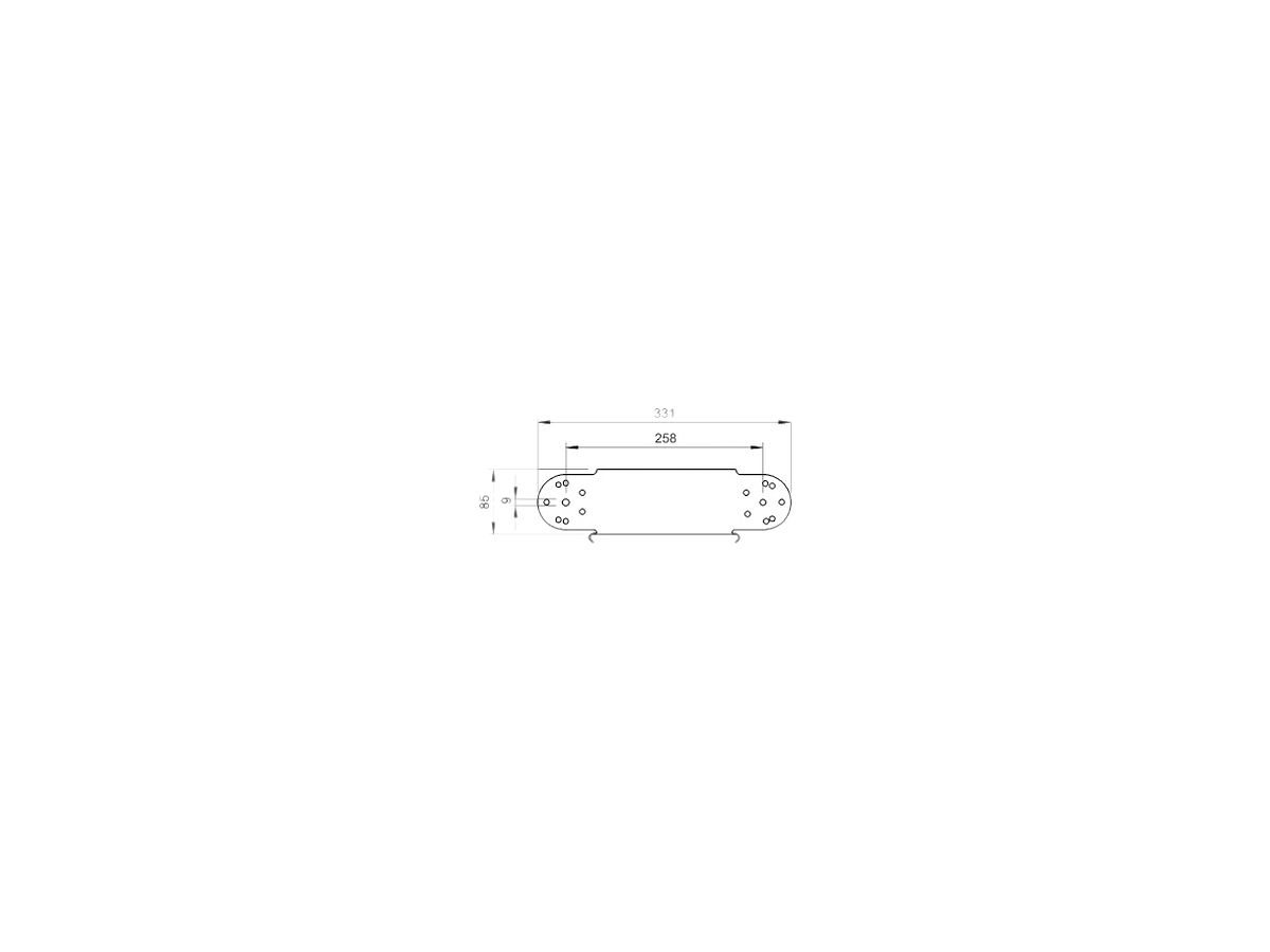 Gelenkbogenelement Bettermann RGBEV 90° 400×85mm verzinkt zu MKS-Kanal