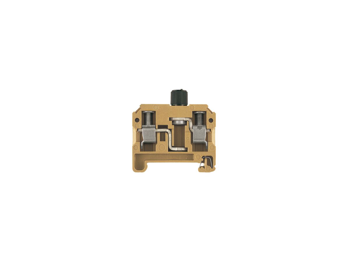 Sicherungs-Reihenklemme Weidmüller SAKS Schraub.10mm² 10A G 6.3×32 TS35 gelb