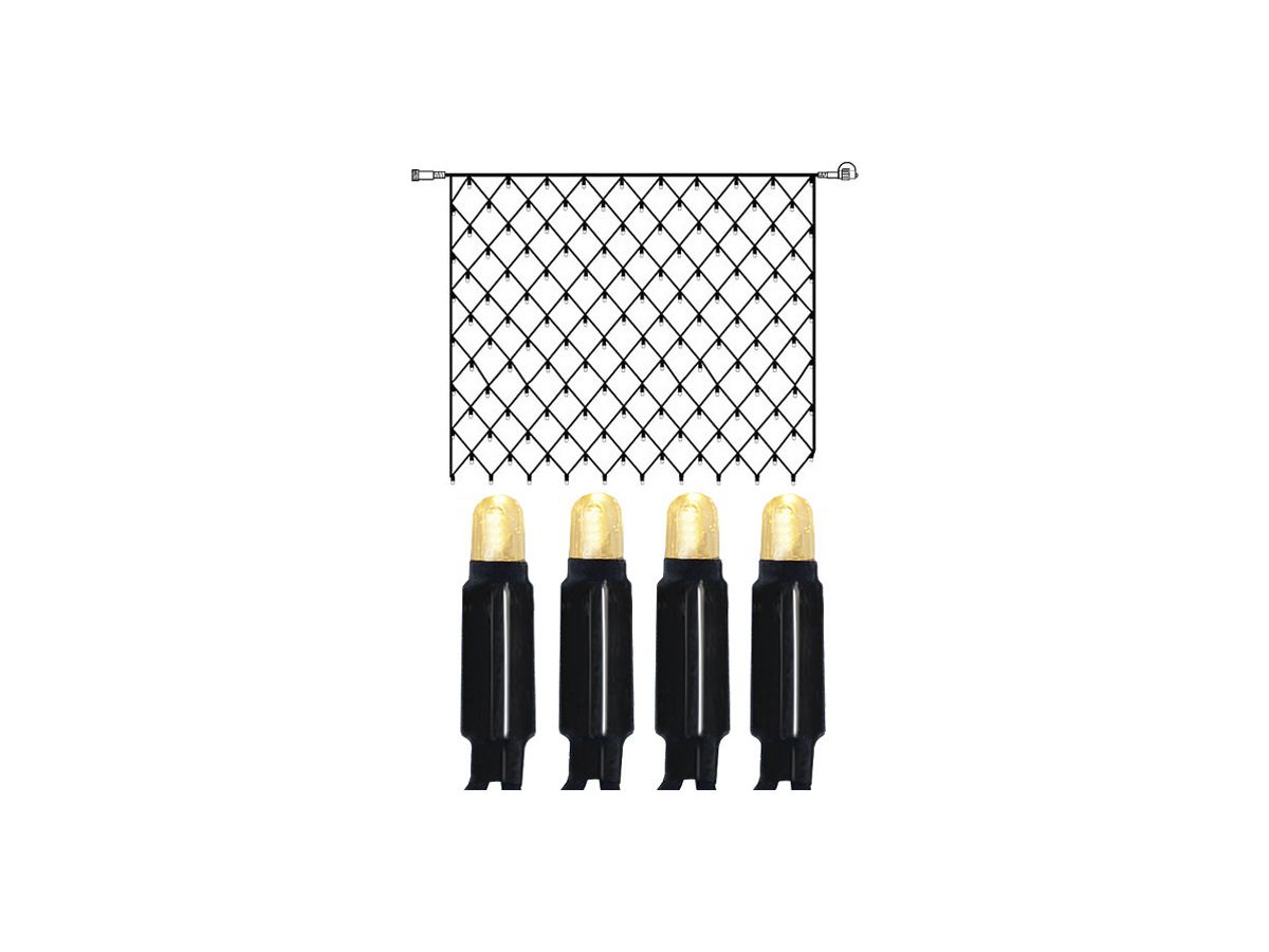 Lichtvorhang System 24 Extra, 2×2m, schwarz, 2.06W, 140 LED, warmweiss