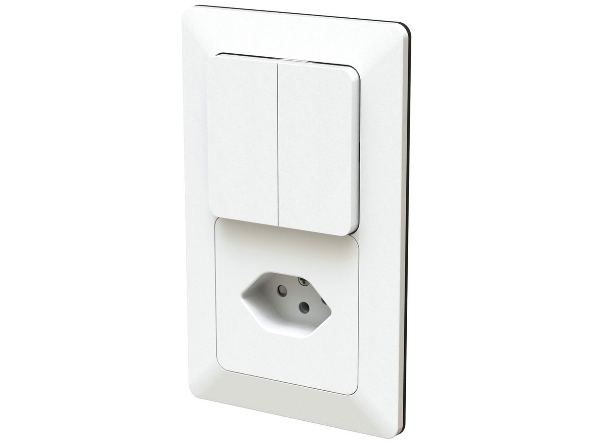 UP-Druckschalter MH priamos, Schema 3+3 / Typ 13, Gr.2×1, weiss