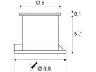 EB-LED-Bodenleuchte SLV DASAR FLAT Ø80mm 230V 3.5W 140lm 3000K IP67 Edelstahl