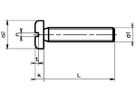 Flachkopfschraube M3×12mm verz.DIN 85A, (Pan-Head)